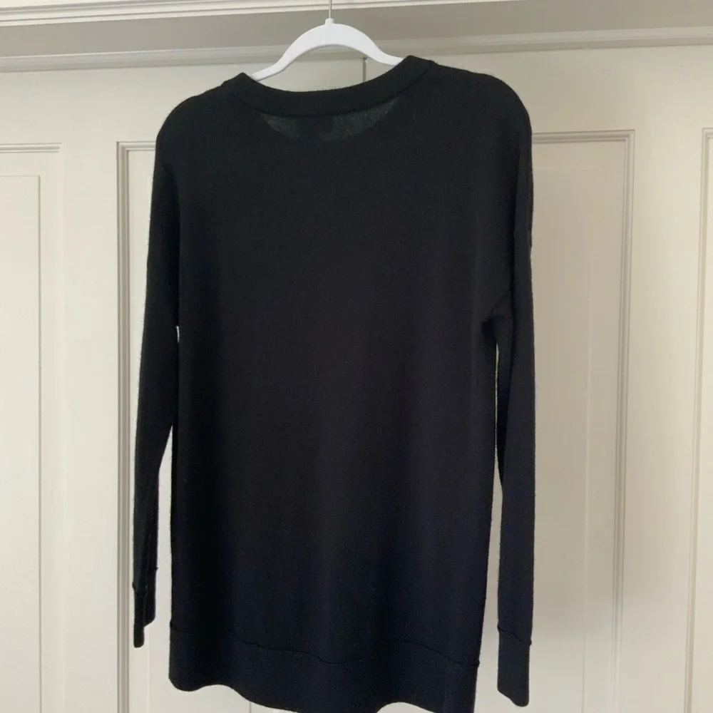 Kate Spade black wool blend embellished sweater M